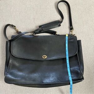 Jack Georges Black Leather briefcase